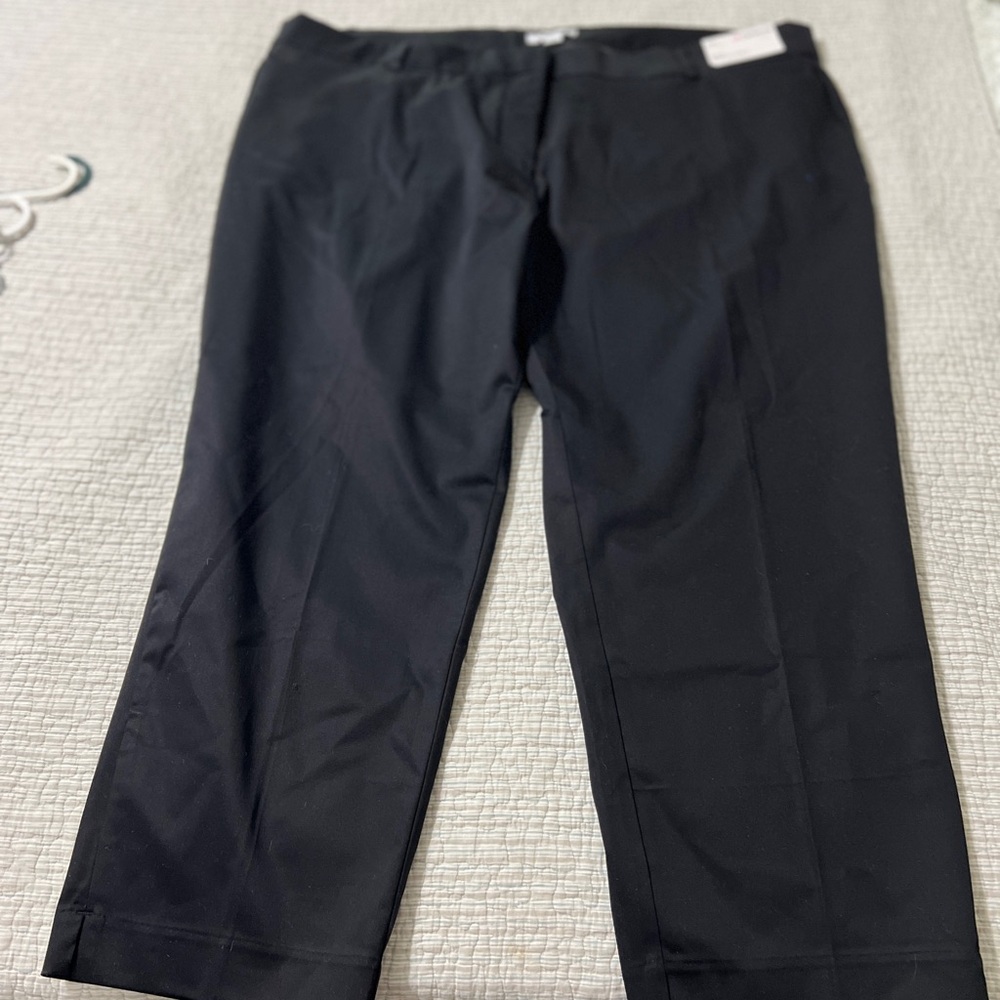 Liz Claiborne 24W Black Slim Leg Ankle Pants